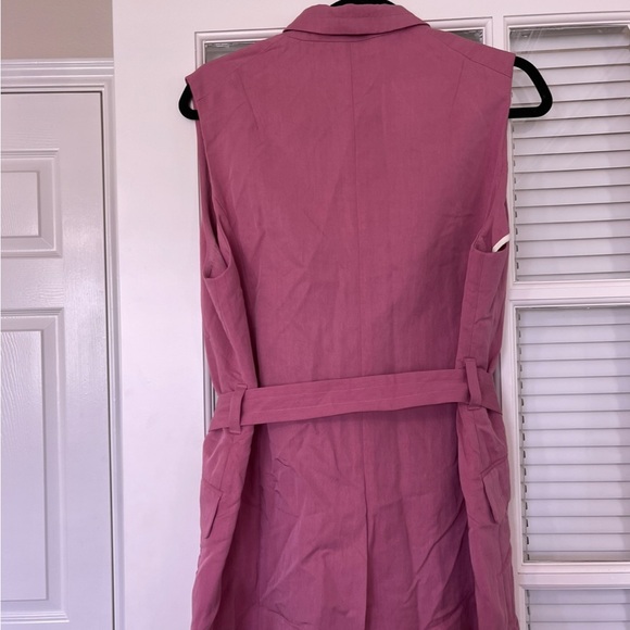 Rag & Bone Women's Pink Margot Sleeveless Belted Blazer Coat Jacket - Picture 2 of 7